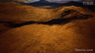 虚构的火星土壤火星沙漠的空中景象
